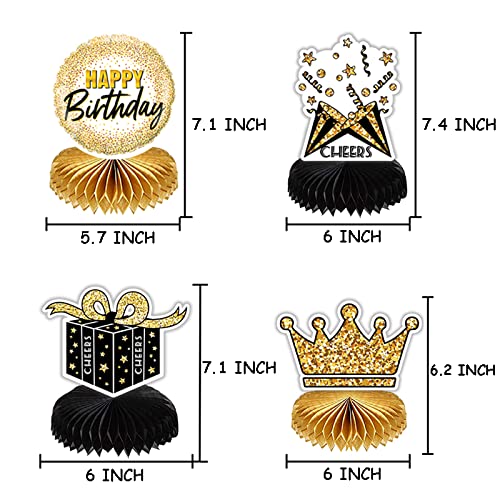 TSJ 8 Pieces Happy Birthday Honeycomb Centerpieces Party Table Decorations Table Toppers for Birthday Party Supplies - Image 3
